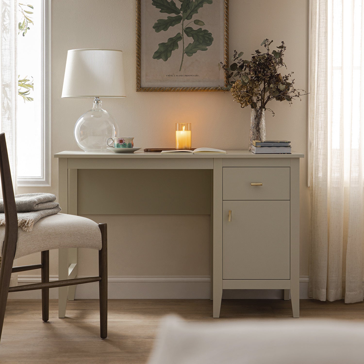 Oakham Writing Desk, Shaded White